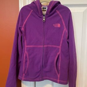 Northface fleece zip hoodie sz 6